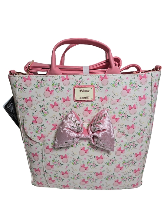 Loungefly Handbags - Loungefly Disney Minnie Mouse Cottagecore Pink Bow Convertible Tote Backpack NWT